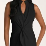 Spoločenské šaty so stojačikom v čiernej farbe