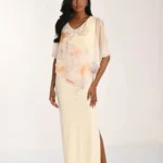 Spoločenské šaty v krémovo-ružovej farbe